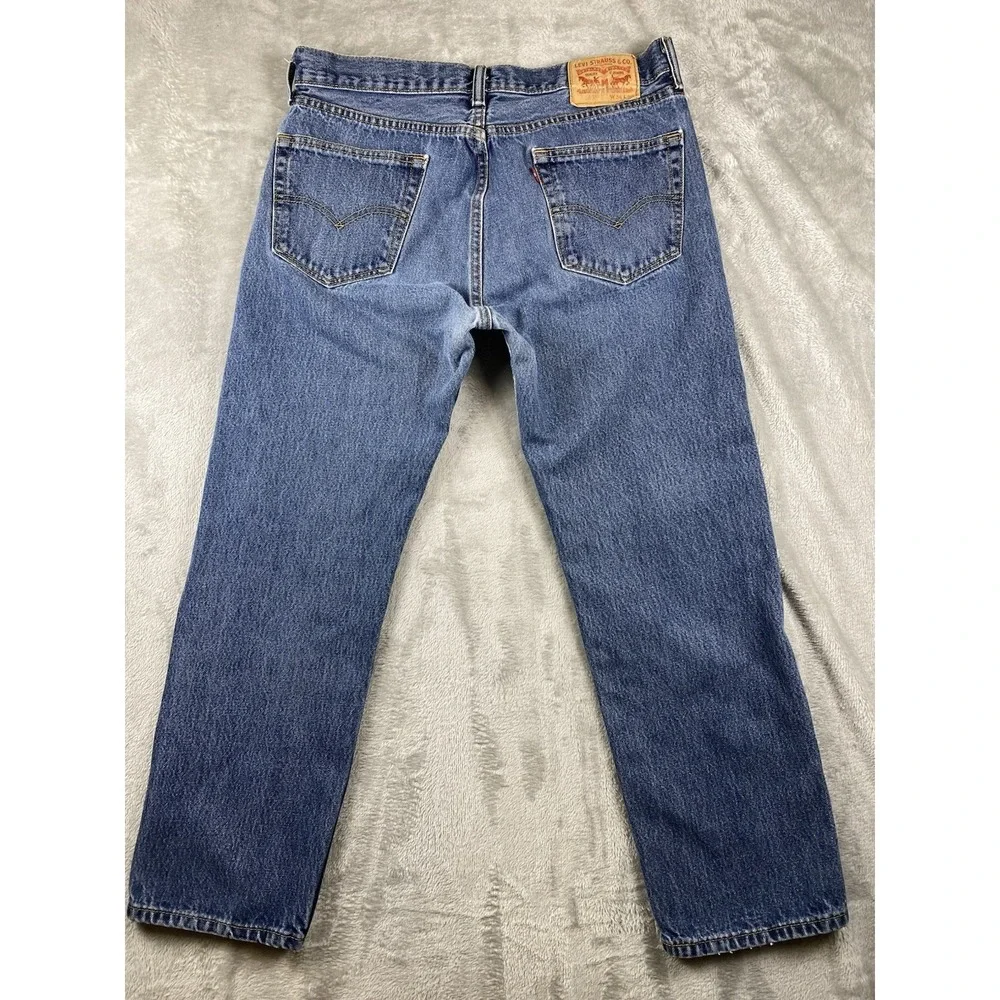 Levi's 505 Men's Jeans 34x30 Straight Leg Y2K Vintage‎ Zip Fly Denim Blue